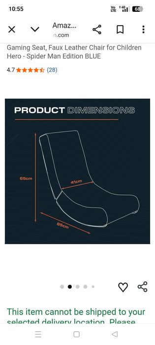 Scaun gaming XRocker marvel Spiderman stare ft bună ocazie