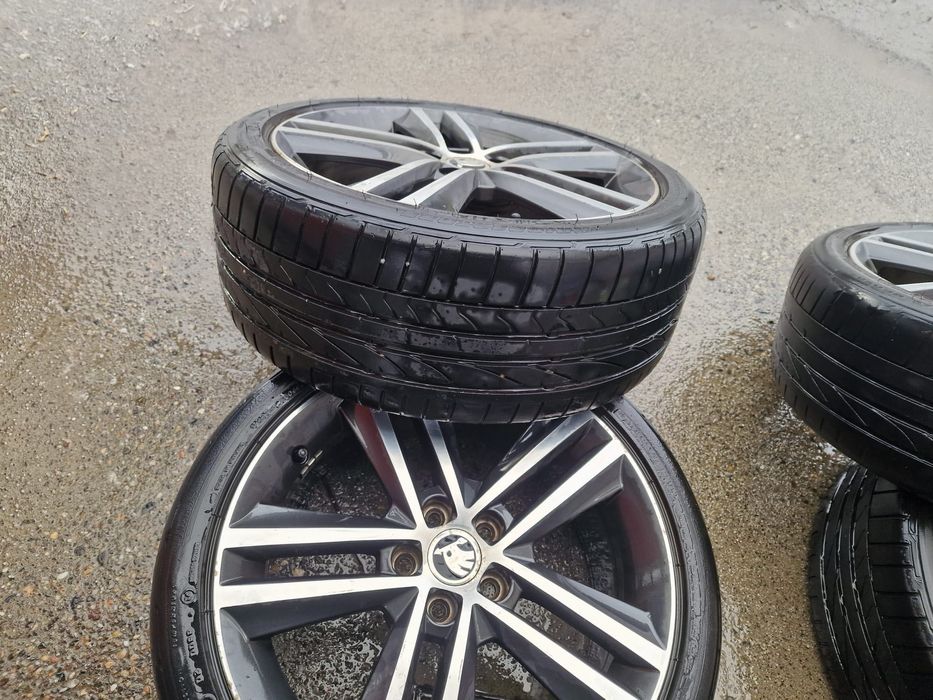 Jante Skoda 5x100 cu anvelope de vară