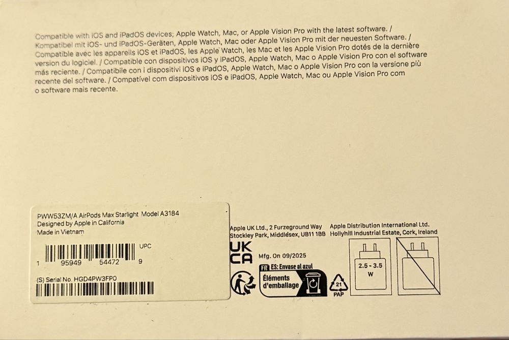 НОВО!!! Безжични over-ear слушалки Apple AirPods Max (USB-C), Noise cancelling, Микрофон