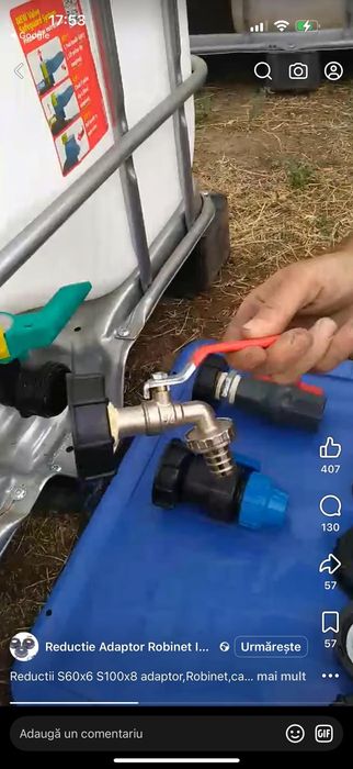 Reducție adaptor robinet ibc bazin cub 1000 litri