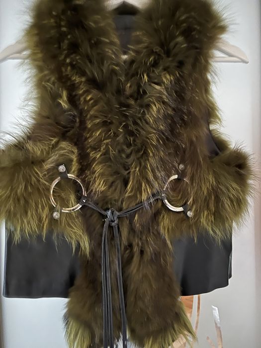 Vesta blana naturala dama