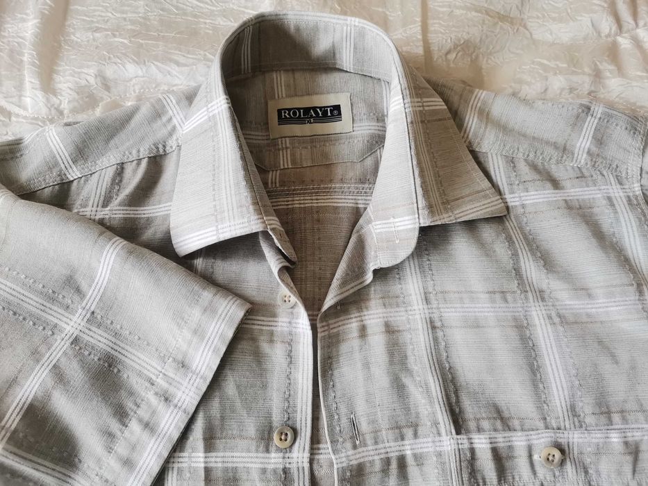 Мъжка риза къс ръкав