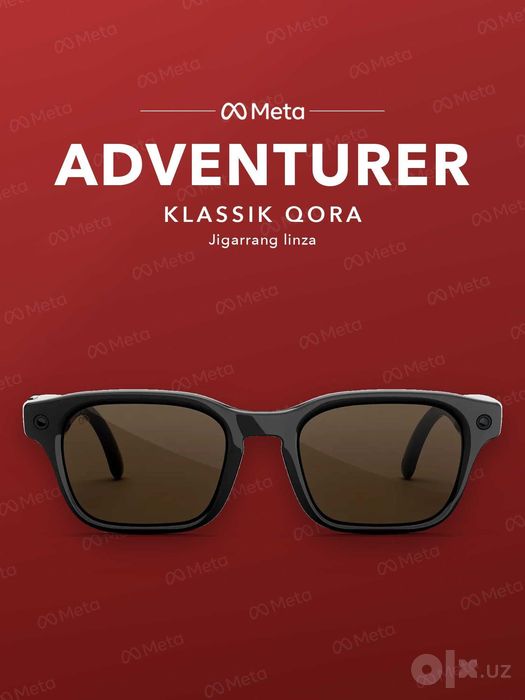Meta Glasses Adventurer Classic Black, jigarrang linza — original