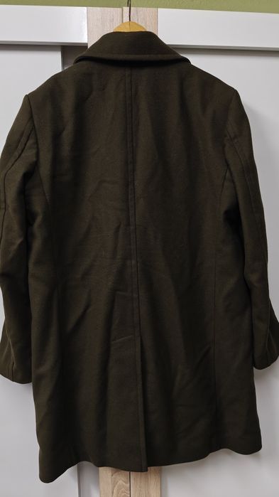 Мъжко вълнено зелено палто Zara XL