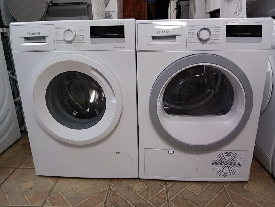 Комплект пералня и сушилня с термопомпа Бош Bosch Serie 4 A+++Гаранция