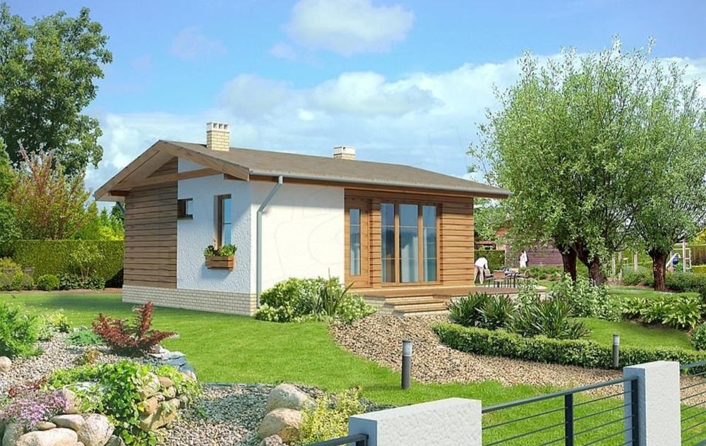 Kit casă 53 mp pe structură din lemn