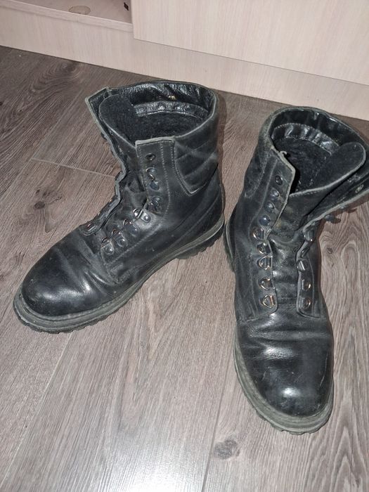 Берцы зимние кожа