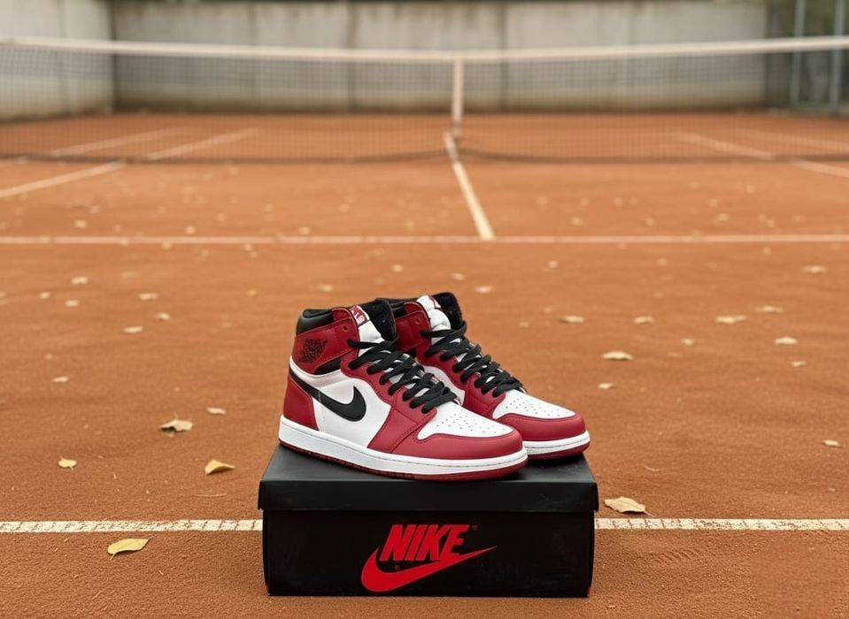 Adidasi Jordan 1 High Chicago Red