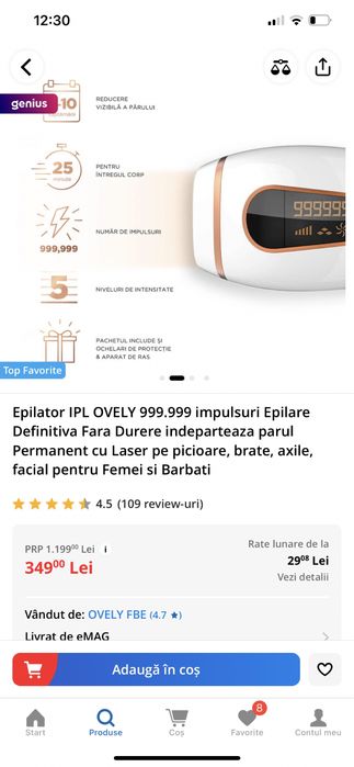 Epilator Ipl epilator- Ovely