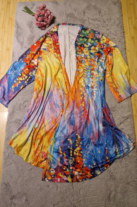 Cardigan marimea XXL, frumos imprimat, nou