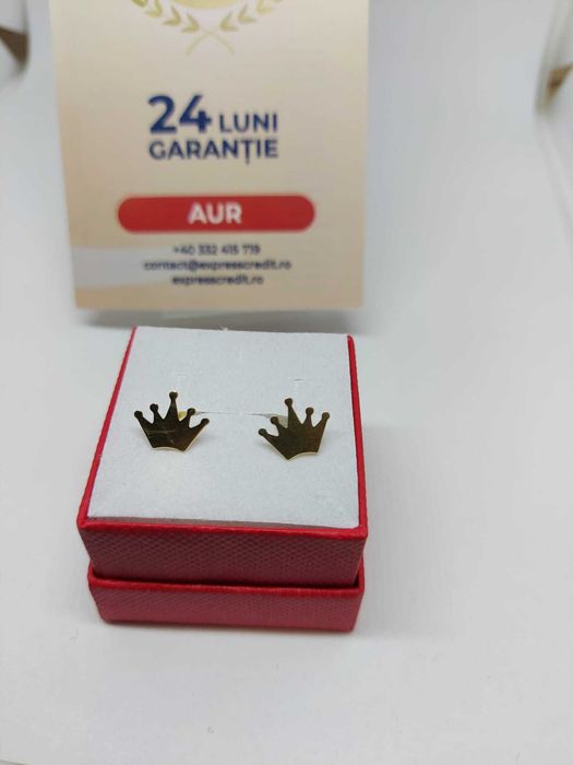 Cercei 14k 0.89gr (34606.2/30 Pacurari) Garantie 2 Ani!