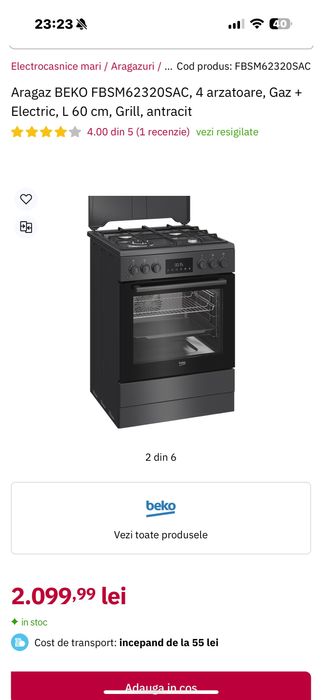 Aragaz Beko nou la cutie !