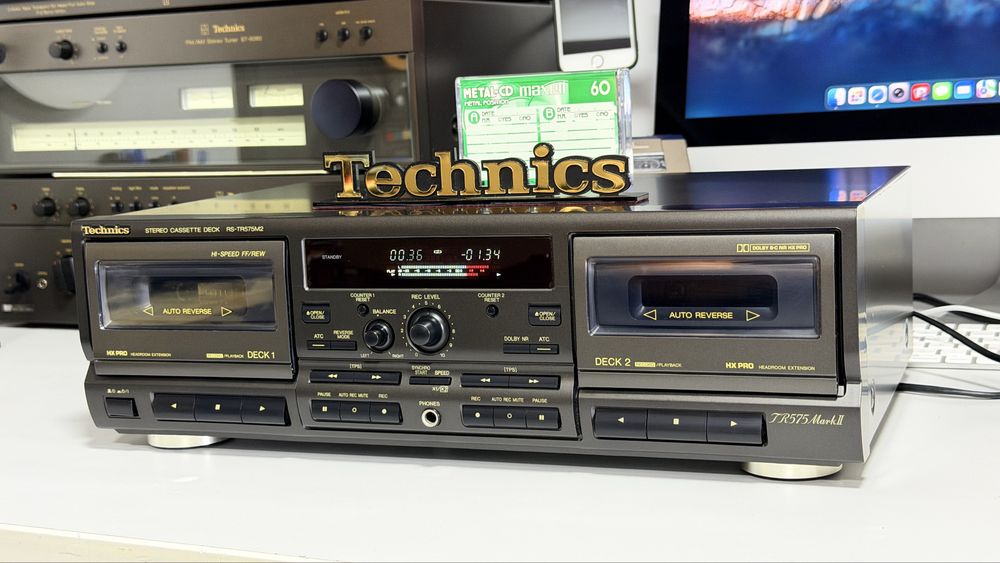 Technics RS-TR575M2 – Casetofon Deck Dublu Hi-Fi | Auto Reverse | dublu REC | Dolby B/C | HX Pro | ATC | Made in Japan