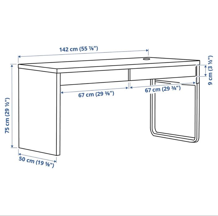 Birou ikea MICKE alb 142x50