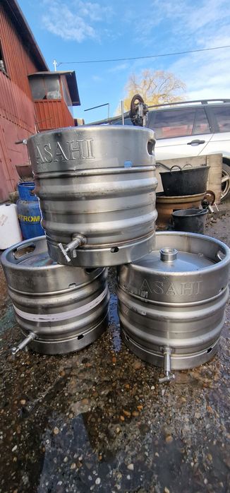 Butoaie inox 30 litrk cu robinet de inox 3buc