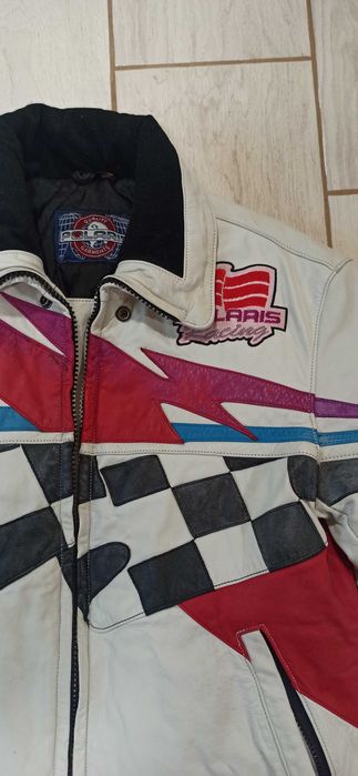 Мото яке от естествена кожа