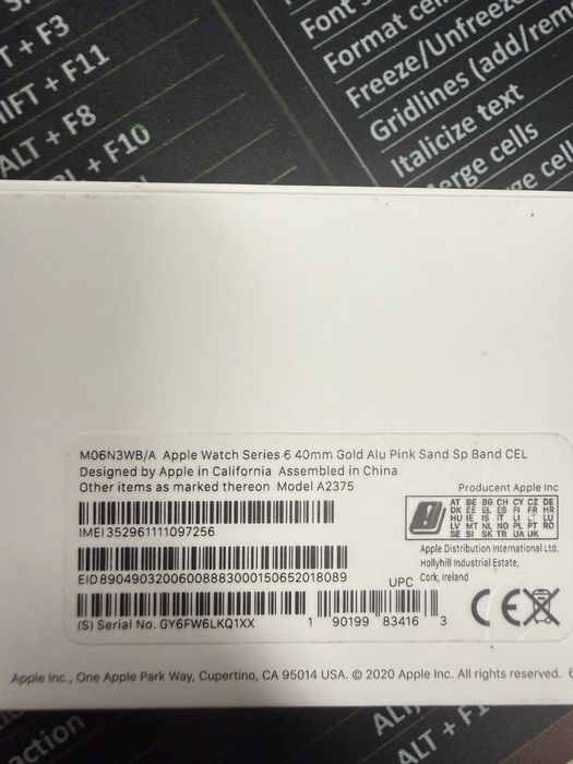 Apple Watch Series 6 41mm GPS smartwatch, stare foarte bună, funcțional