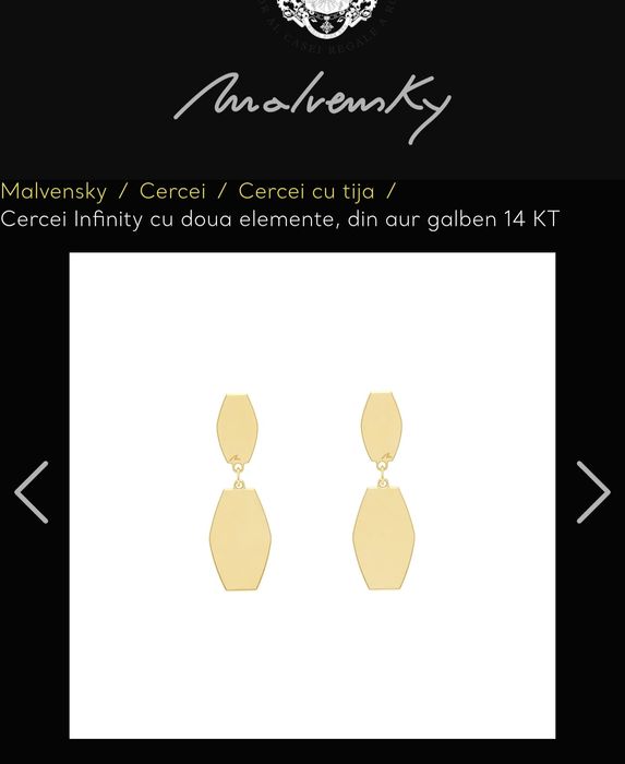 Vând cercei aur Malvensky