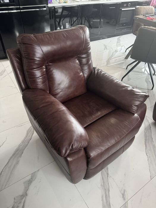 Разтегателен фотьойл / кресло - естествена кожа