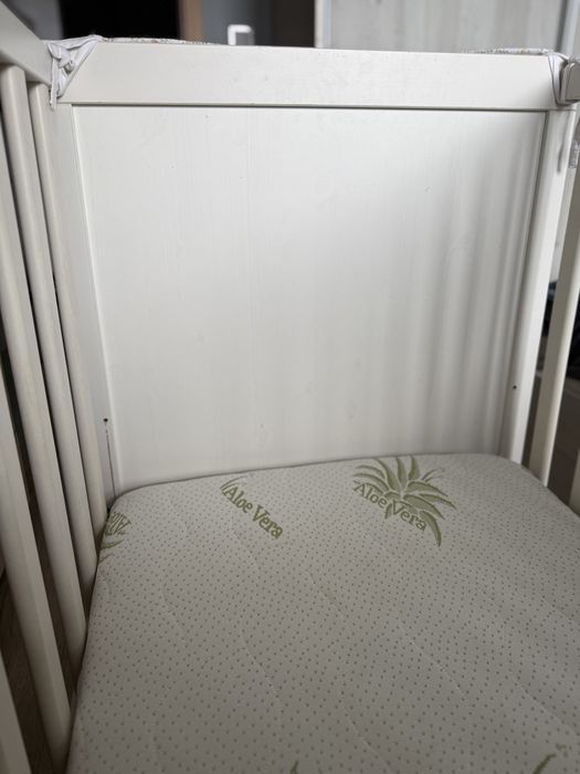 SUNDVIK бебешко креватче, 60x120 см, бяло + МАТРАК + ОРГАНАЙЗЕР