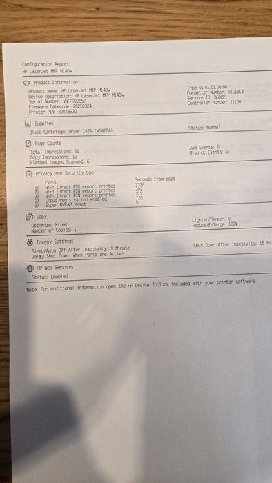 Imprimanta HP LaserJet M140w