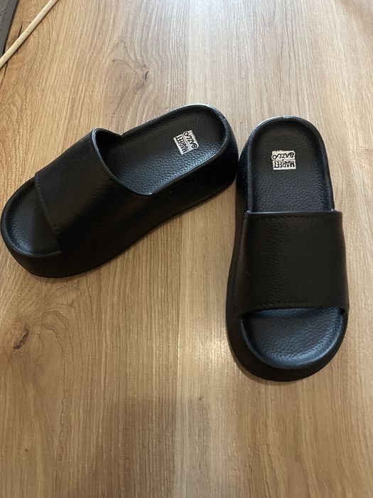 Дамски гумени чехли на платформа, чехли на платформа H&M