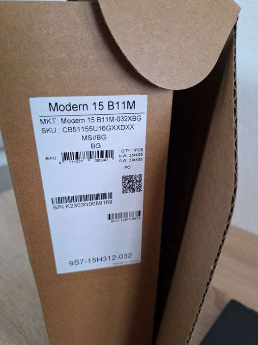 MSI Modern 15 B11M 16GB RAM 5-1155G7