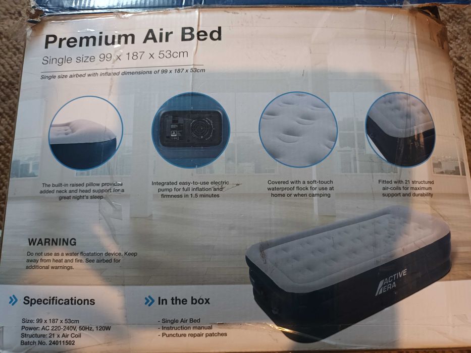 Надоваемо легло с вградена електрическа помпа