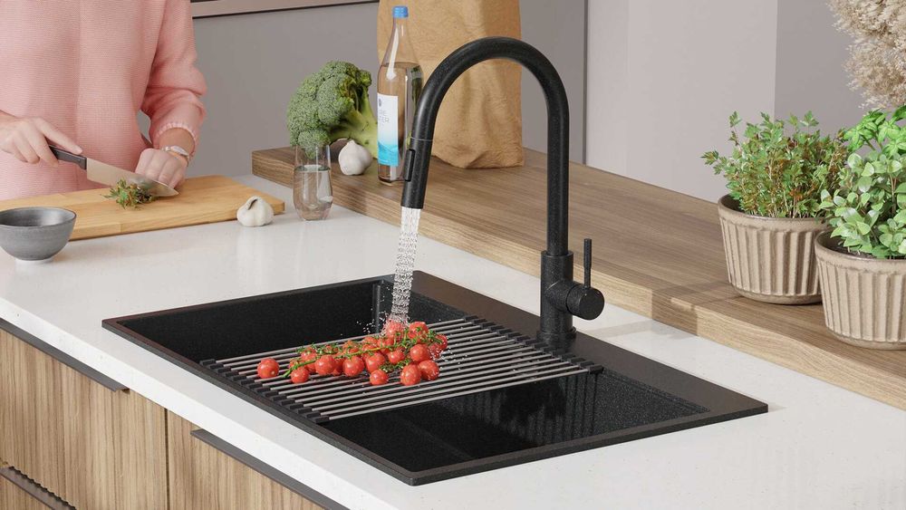 графит Кухненска Мивка от гранит Осло 80 XXL Top 780 x 500 mm