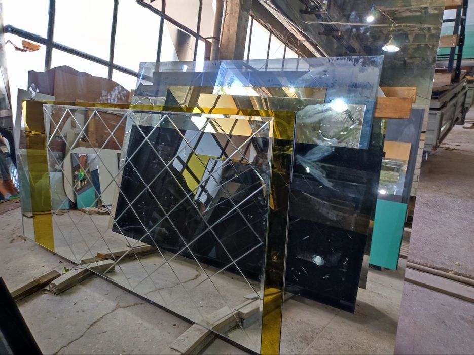 Ойна кесиш урнатиш Зеркила Ромбик Витрины полка тош ойна.