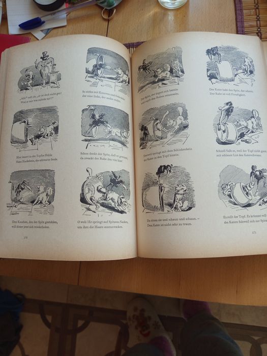 Албум -комикс на Вилхелм Буш с приказки на немски език