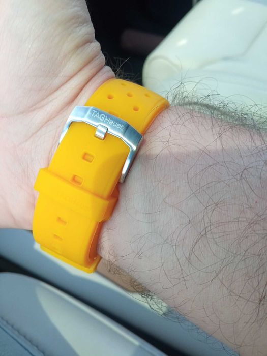 Curea ceas Tag Heuer silicon Galbena (Lemon Yellow)