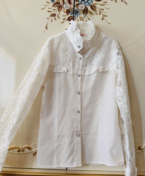 Qizlar uchun oq kofta, школьная рубашка, qizlar uchun ,maktab formasi