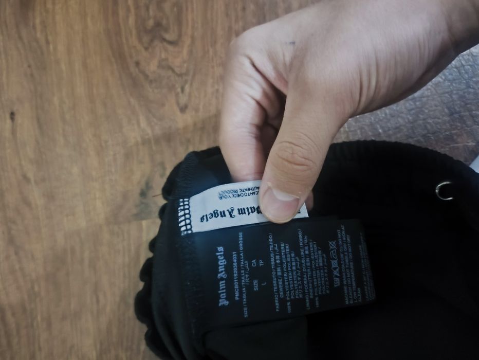 штаны palm angels чёрно-белые