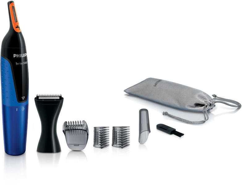 Тример за лице Philips NT5175/16, Батерии, Неръждаема стомана