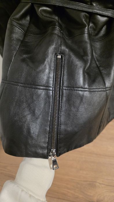 НОВО Дамско яке естествена кожа с пух