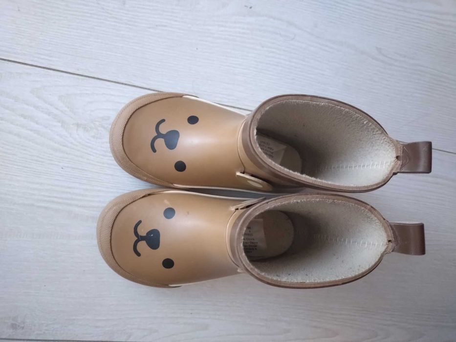 [Cizme guma copii] Producator H&M, Marimea 22, Maro, Model ursulet