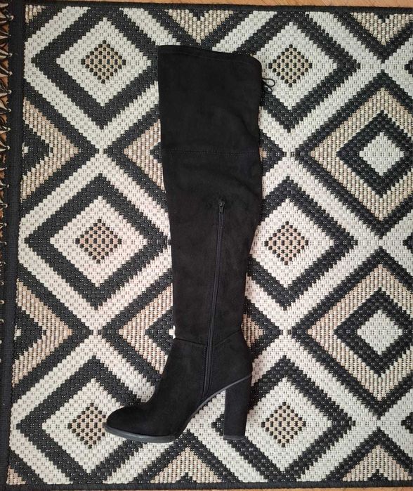 Cizme negre din piele, marimea 36