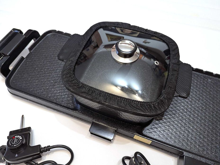 Продавам електрическа тенджера с бездимен електрически готварски грил.