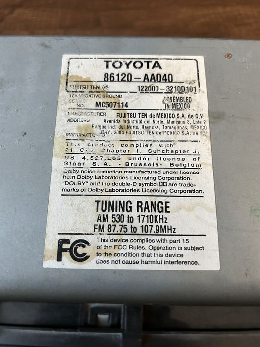 Камри 30 магнитола