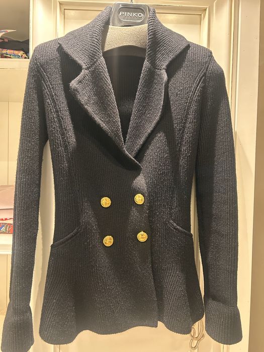 Elisabetta Franchi knit blazer черен