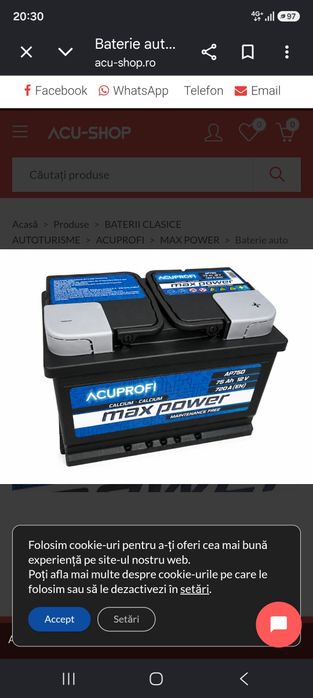 Acumulator nou 75ah