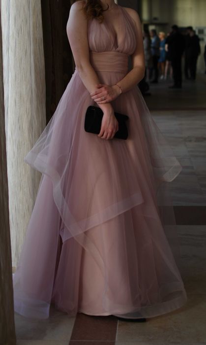 Бална рокля - Цвят: пепел от рози