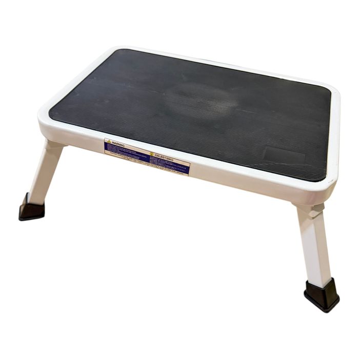 Сгъваема степенка за кемпер, Стомана, бяла