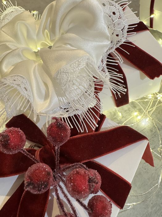 Скрънч, ластик за коса от естествена италианска  коприна