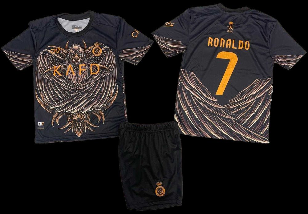 Екип Роналдо Черен 2025 Ал Насър Новия Екип Ronaldo 7 cr7 Комплект