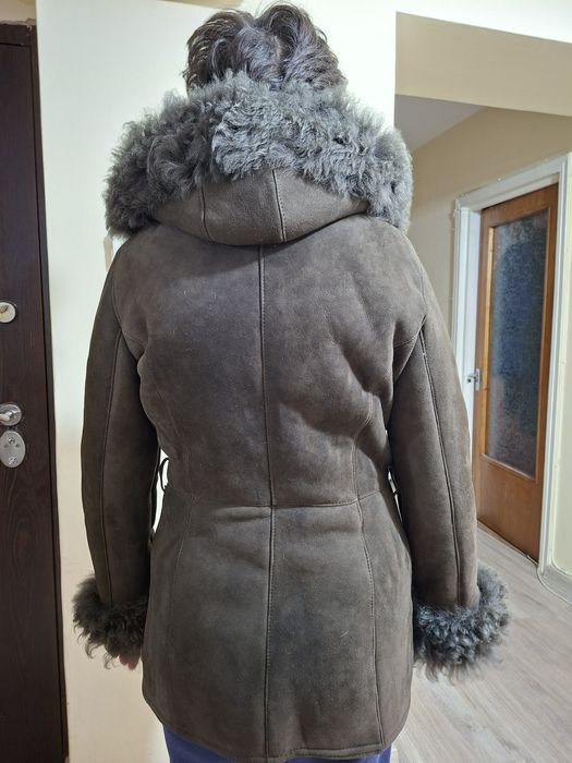 Cojoc  cu gluga din blană naturala