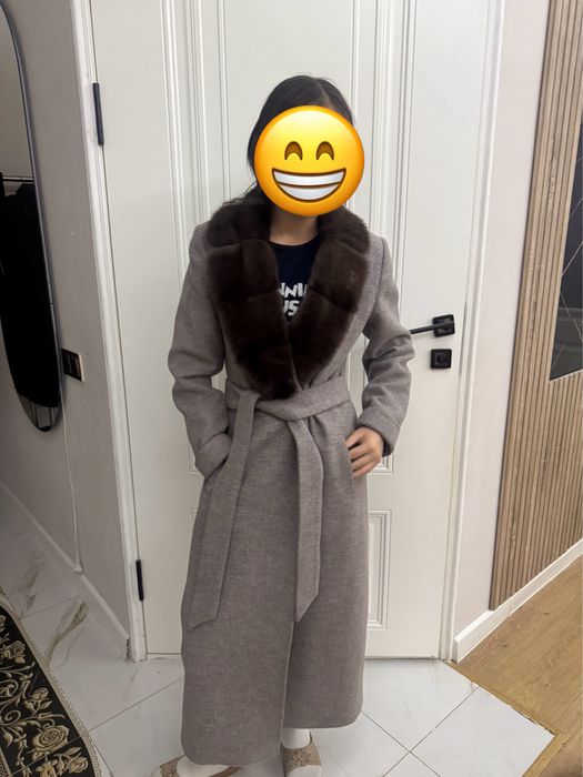 Пальто с норковым воротником