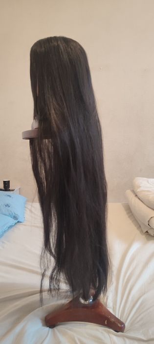 Женский чёрный парик