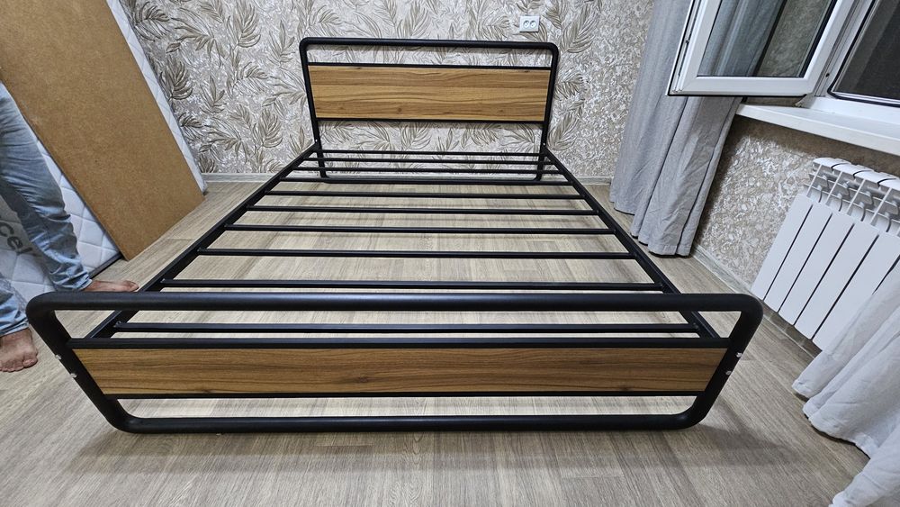 Металлическая кровать. Двуспальная кровать.Temir Kravat